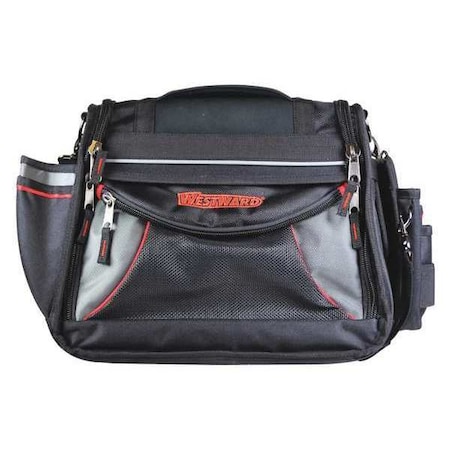 Tool Bag,General Purpose,15 Pockets, Black, Polyester, 20 Pockets