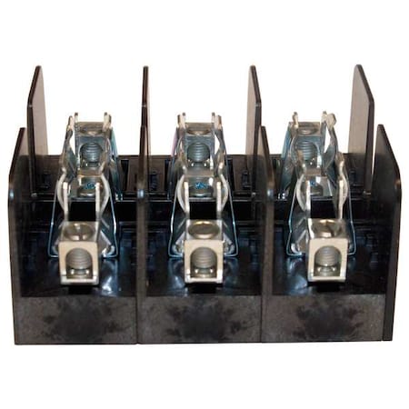 Open Fuse Block, H; K5 UL Class, 600V AC/DC Volt Rating, 3 Poles, Box Lug
