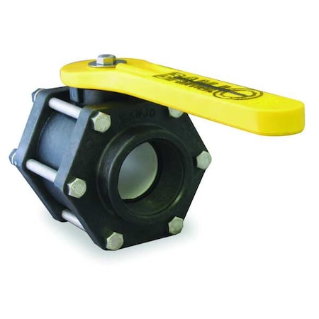 3" FNPT Polypropylene Ball Valve Inline