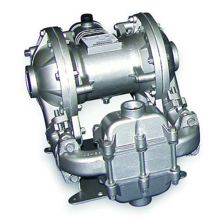 Double Diaphragm Pump, Aluminum, Air Operated, Santoprene, 42 GPM