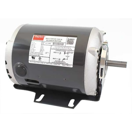 Split-Phase Belt Drive Motor, 1/2 HP, 48Y Frame, 115V AC Voltage, 1,725 Nameplate RPM