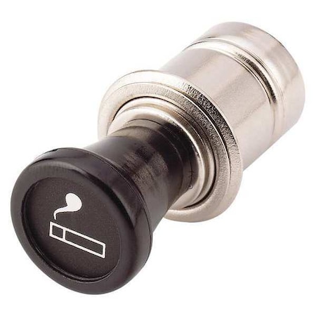 Long Knob Pop Out Lighter,Black/Silver