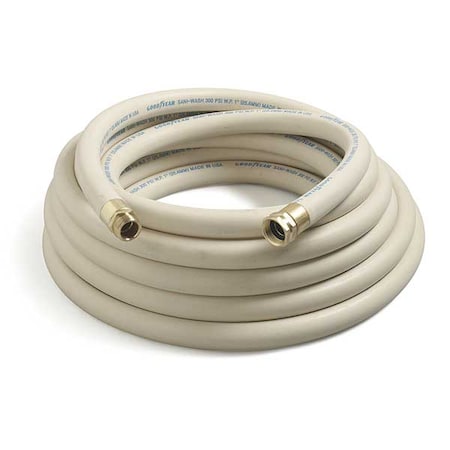 1" ID x 50 ft EPDM Coupled Washdown Hose 300 PSI WT