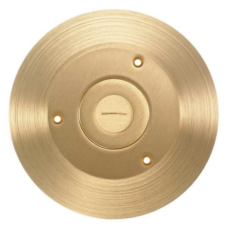Box Cover, Floor Box Type, 1 Gang, Brass