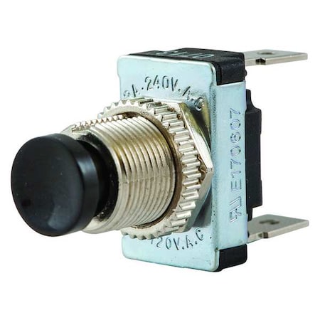 Miniature Push Button Switch, SPST, Black