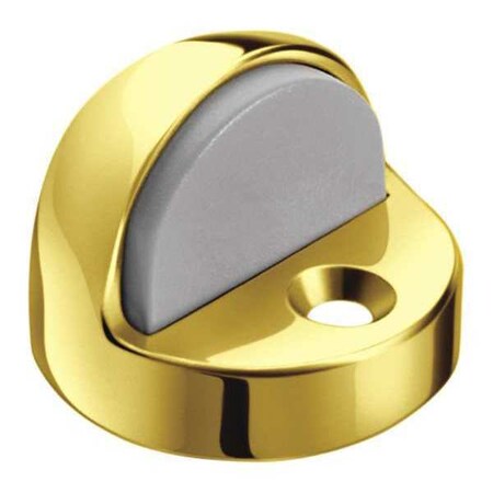 Dome Door Stop, Cast Brass, 1-1/2"H
