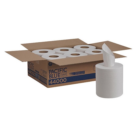 Pacific Blue Select Center Pull Paper Towels, 2 Ply, 520 Sheets, 520 ft, White, 6 PK