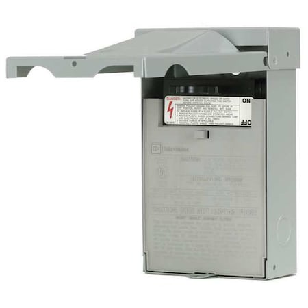 Disconnect Switch, Fusible, DPST, Single Phase, NEMA 3R, Indoor/Outdoor, Steel