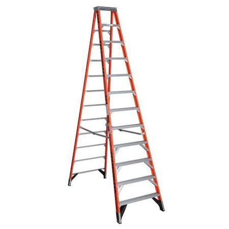 12 ft Fiberglass Stepladder, 375 lb Capacity