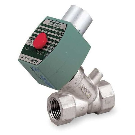 Solenoid Valve, 2-Way, 2-Position, Normally Closed, 1/2 in Pipe Size, 24V DC, High Flow, Brass, NBR