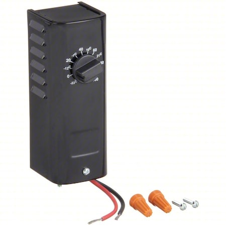 Line Voltage Mechanical Thermostat, Heat Only, -10 to 100F, 120 to 277V AC, 1H