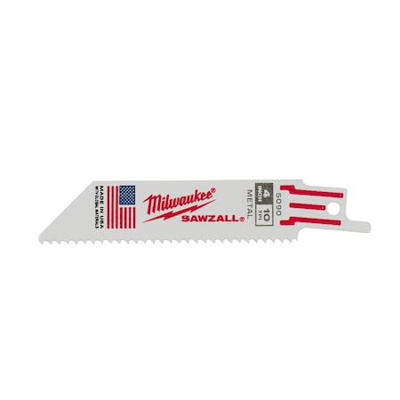 4" 10 TPI SAWZALL Blades (5 Pk)