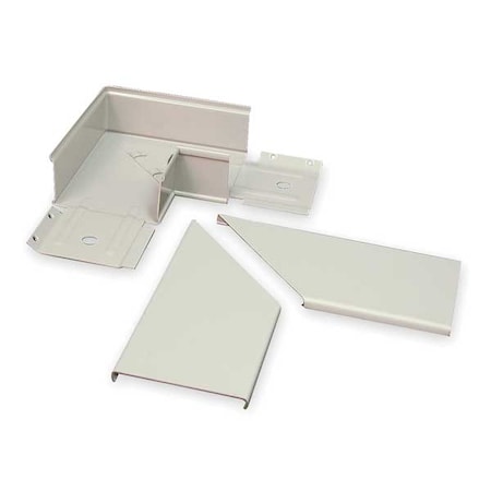 90 Deg Flat Elbow Raceway, 3000 Series, 1 Channel, 2-3/4 in W, 1.47 in H, 6 in L, Gray