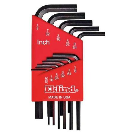 11 Piece SAE L-Shape Hex Key Set, 10111
