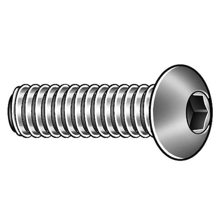 #10-24 Socket Head Cap Screw, Button, Black Oxide Alloy Steel, 1 in Length, 100 PK