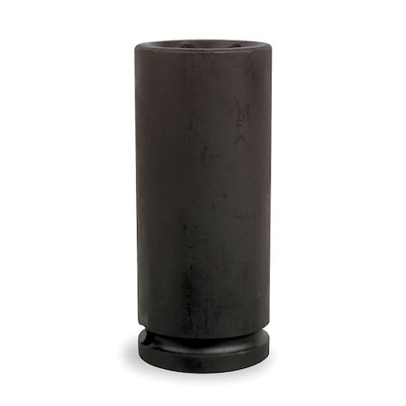WESTWARD 1/2 in Drive Impact Socket Deep Socket, Black Oxide,7/16 in