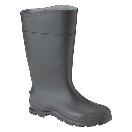 Plain-Toe Rubber Boots, Men's, CT Comfort Technology, PVC, 14 in Height, Black, Size 14,PR