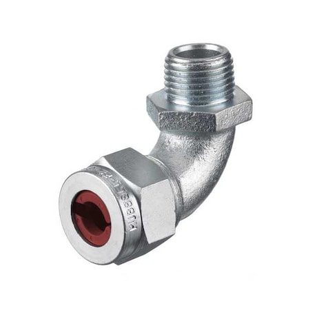 Liquid Tight Connector,1/2in.,90 deg,Red