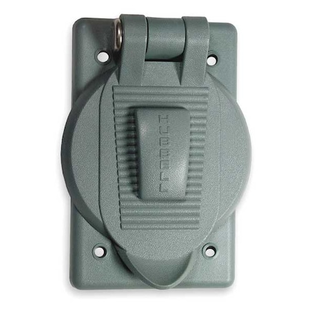 Weatherproof Cover, 1 Gang, Thermoplastic, Single Receptacle Cover Type