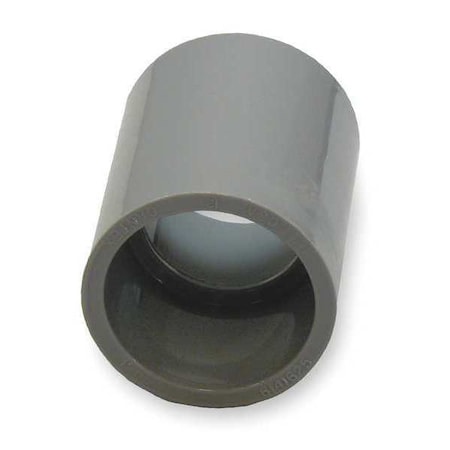 Conduit Fitting Coupling, 1/2 in, Coupling, PVC, Plain