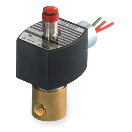 Solenoid Valve, 3-Way, 2-Position, Configurable, 1/4 in Pipe Size, 12V DC, Moderate Flow, NBR