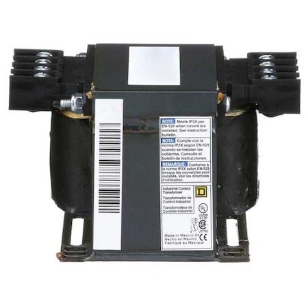 Control Transformer, 250 VA, Not Rated, 120V AC, 208V AC