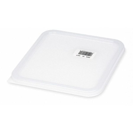 Square Lid Container Food Storage Container Lid, White, Polyethylene