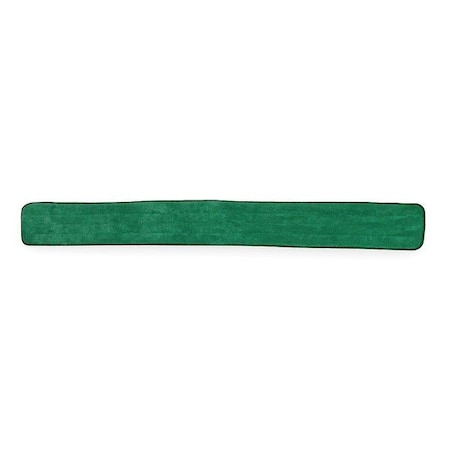 48 in L Dust Mop, 6 oz Dry Wt, Hook-and-Loop Connection, Pad End, Green, Microfiber