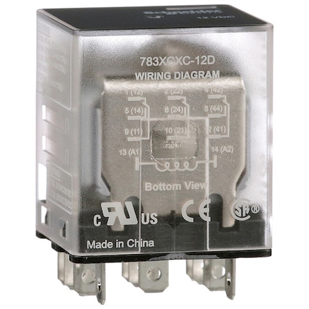 Socket, General Purpose Relay, Square, 15 A, 11 Pins, Faston Connector