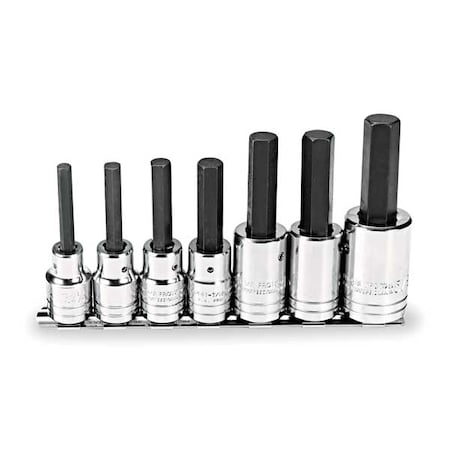 1/2" Drive Socket Bit Set, SAE, 7pcs