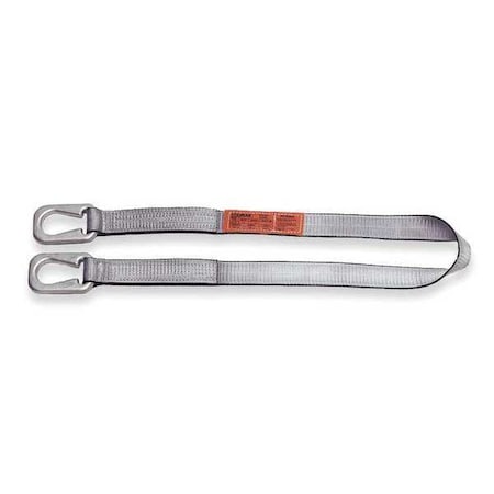 Web Sling, Type U, 6 ft L, 4 in W, Polyester, Silver