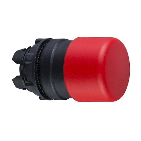 Push Button Operator, Mushroom Head, Momentary Action, Not Applicable Release, Non-Illuminated, Red