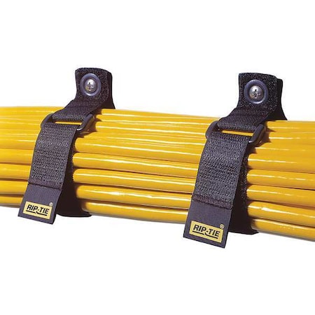 Cable Tie Strap, 7 in L, 1-1/2 in Max Bundle Dia., Black, Nylon, 90 lb Strength, 10 PK