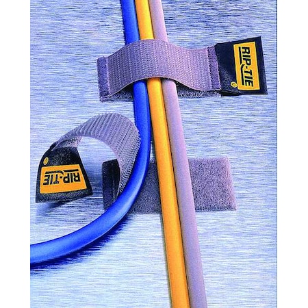 Cable Tie Strap, 2 in L, 1/2 in Max Bundle Dia., Gray, Nylon, 90 lb Strength, 5 PK