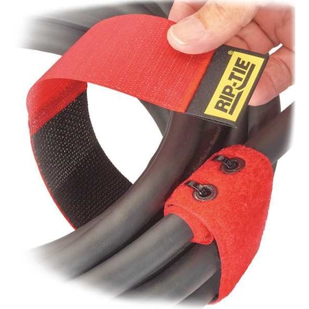 Cable Tie Strap, 18 in L, 4 in Max Bundle Dia., Black, Nylon, 90 lb Strength, 10 PK