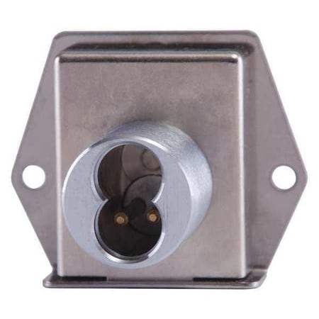 Interchangeable Core Cabinet and Drawer Dead Bolt Locks, Satin Chrome, 0 Number of Keys