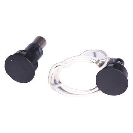 Door Position Switch, Metal, Anodized, Includes: Cylindrical Permanent Magnet