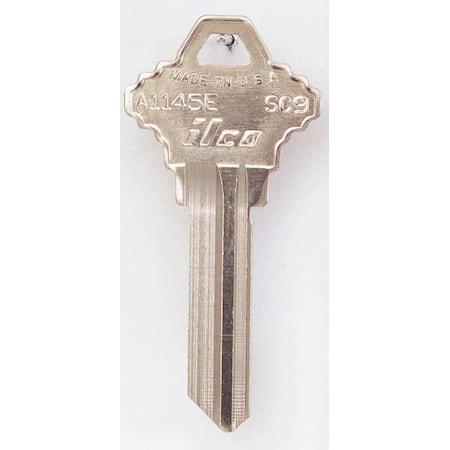 Key Blank,Brass,Type SC9,6 Pin,PK10