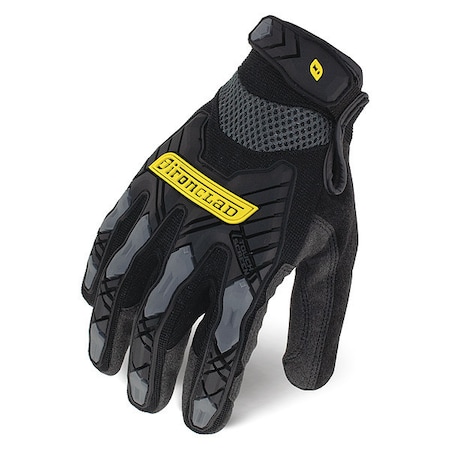 Impact Resistant Gloves,Size M,Black,PR