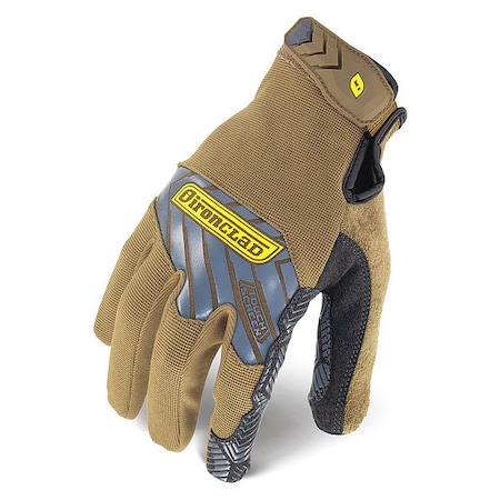 Command(TM) Mechanics Touchscreen Gloves, Silicone Palm, Polyester Back, 2XL, Brown