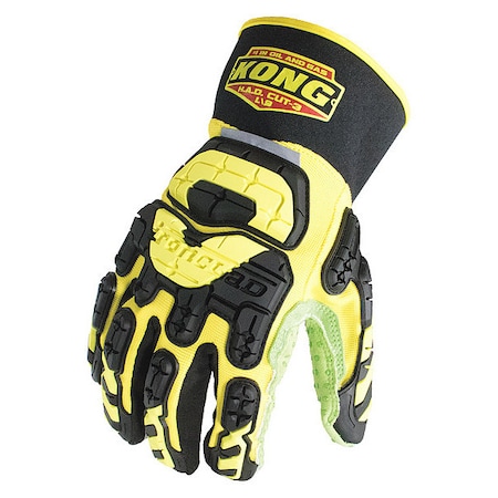 Impact Resistant Gloves,Sz L,Ylw/Grn,PR