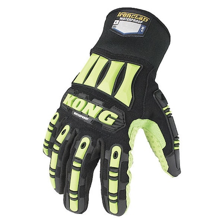 Impact Resistant Gloves,Sz S,Blk/Grn,PR