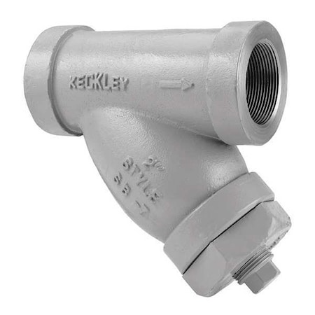 Y Strainer, 3/8" Pipe, Threaded, Carbon Steel