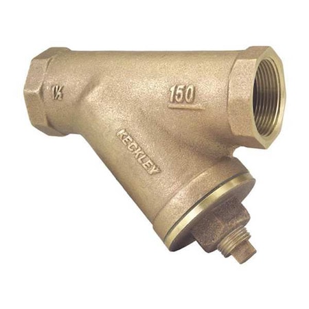 Y Strainer, 1" Pipe, Threaded, Bronze, 200 psi at 150 Degrees F WOG, 125 psi at 400 Degrees F WSP