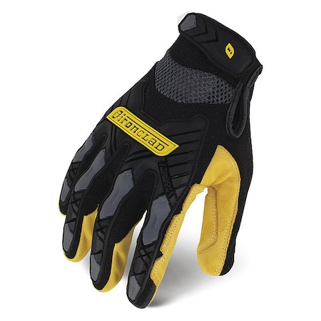 Impact Resistant Gloves,Sz M,Blk/Ylw,PR