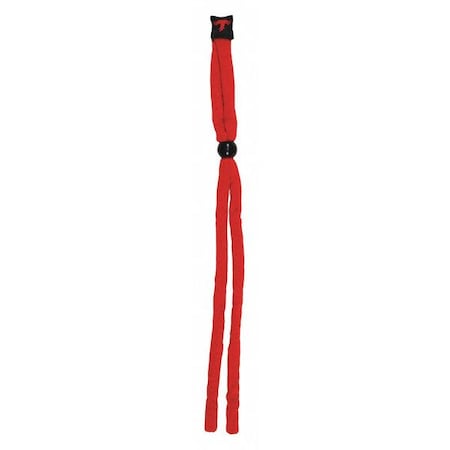 Eyewear Retainer, Red, 28 in Length, Acrylic, Slip-On Attachment