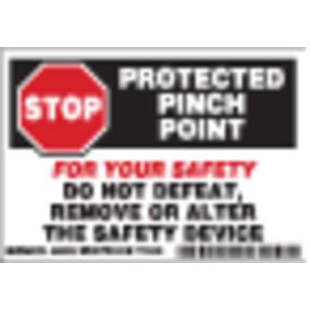 Machine/Equipment Label, 3 1/2 in H x, 5 in W, Polyester