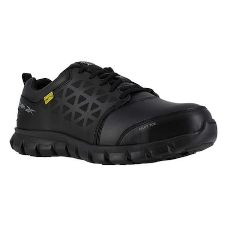 Men's Athletic Shoe, 11 1/2 Leather, Mesh Upper, Alloy Toe, Oxford H, Black, RB4046