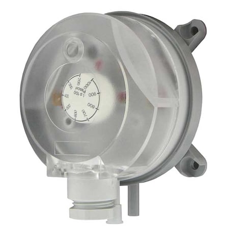 Pressure Switch, Standard, SPDT, 0.12 to 1.6 in H2O Range, Plastic