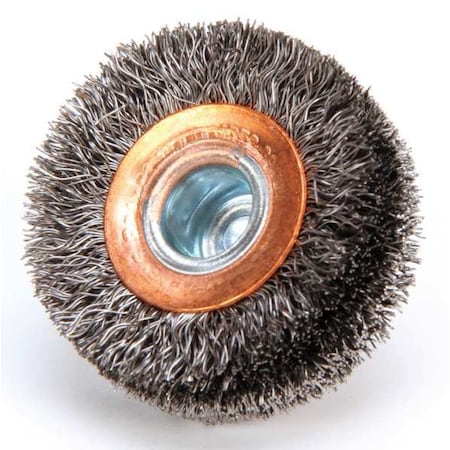 Crimped Wire Wheel Wire Brush, Stem, 2"